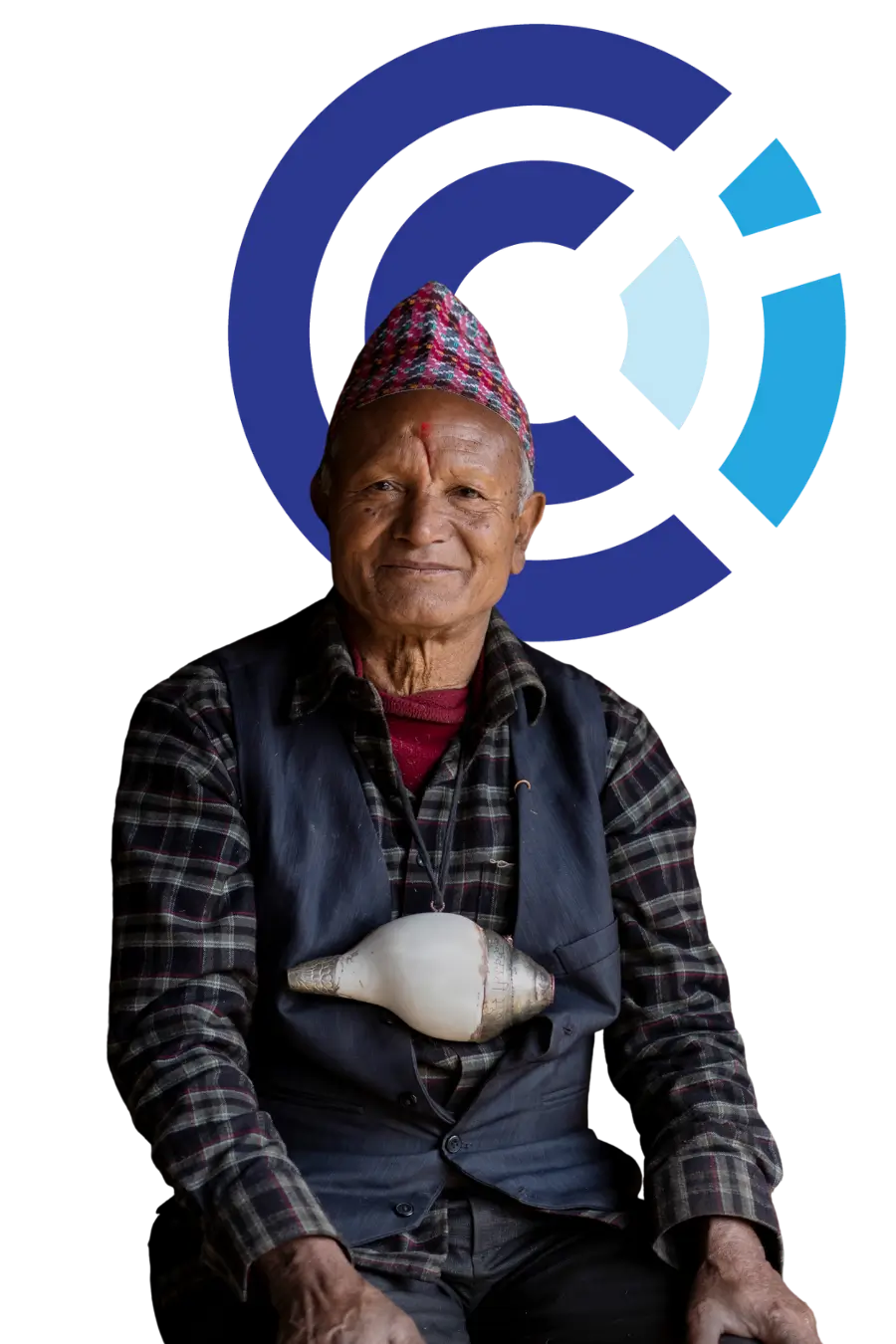 Elderly man with conch necklace, raising awareness of elderly abuse A woman engaging in activities that raise awareness about sexual misconduct