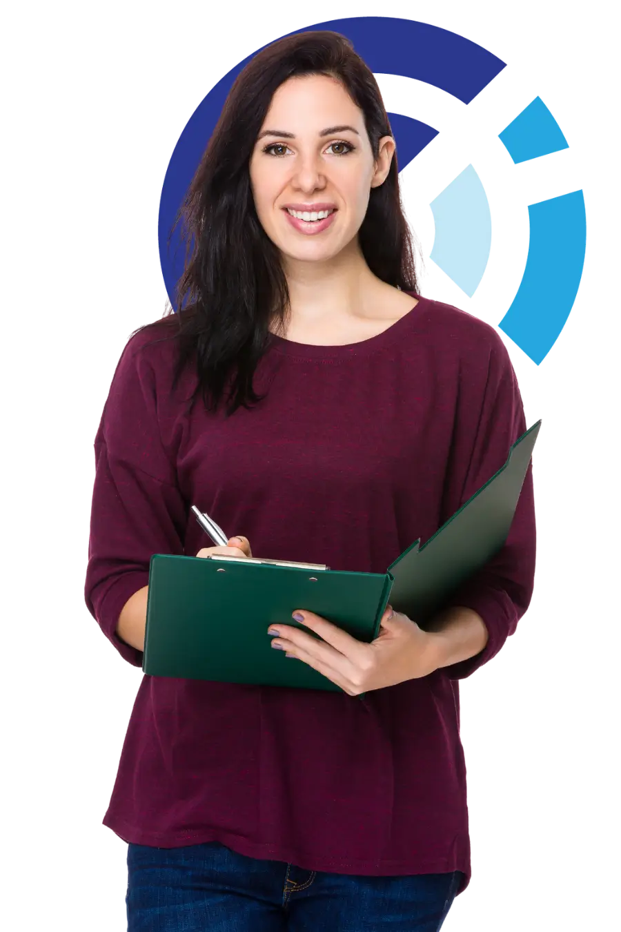Female licensed professional in domestic violence course Female professional facilitating a domestic violence course.
