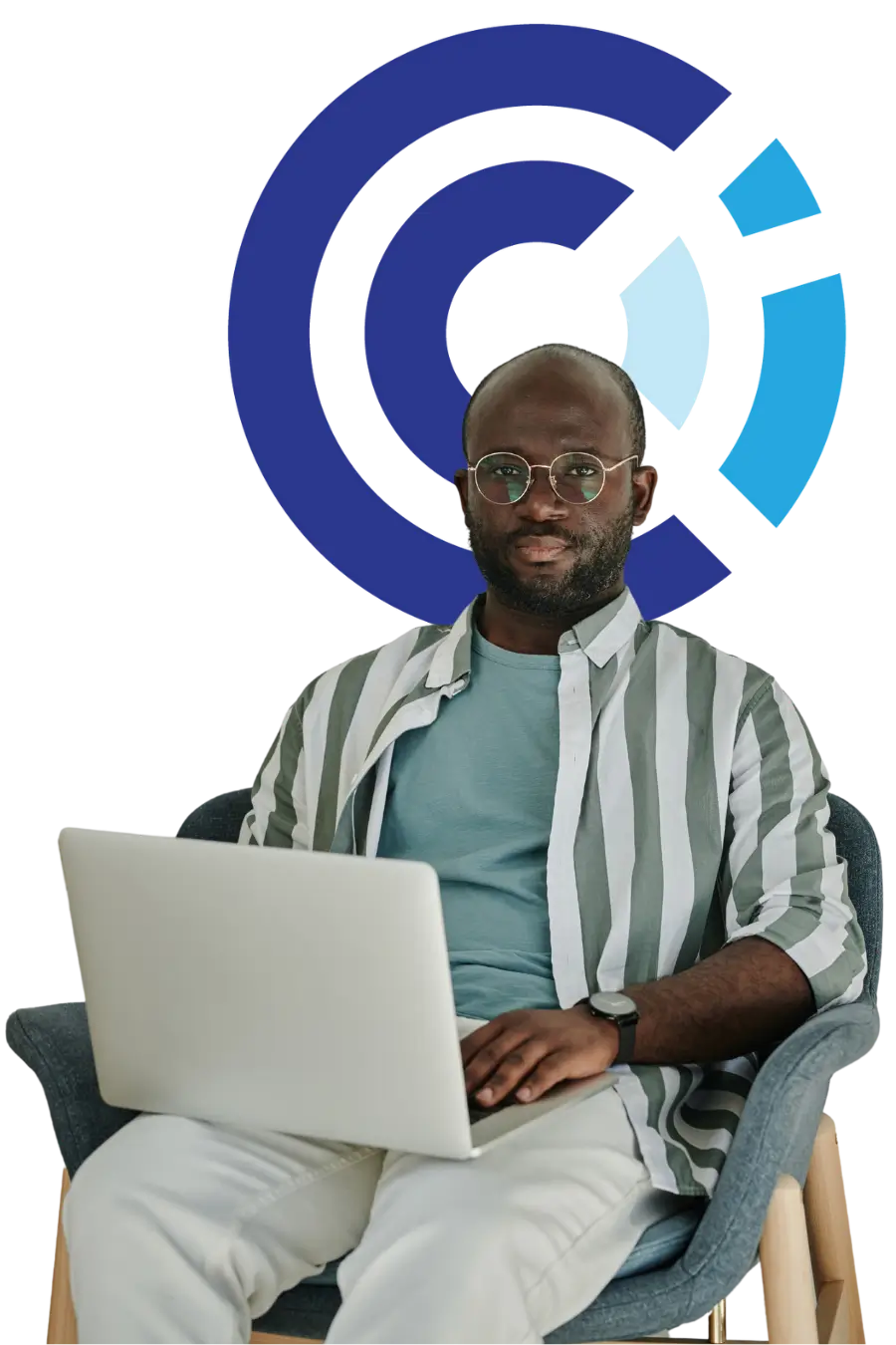 a client in his first day of alcohol and substance abuse course online session Person logging into secure portal to begin alcohol and substance abuse course online