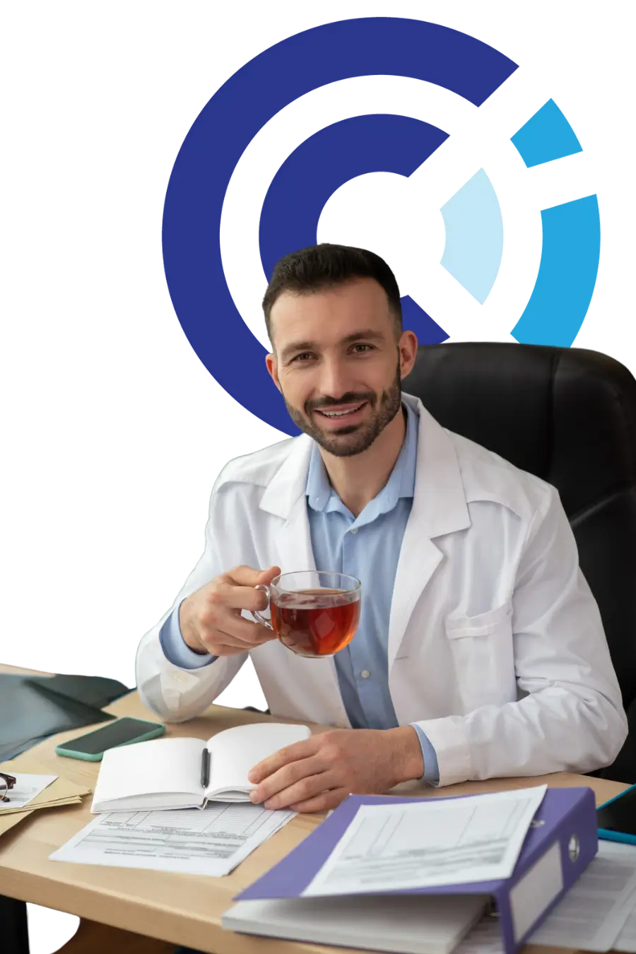 a facilitator taking notes in alcohol and substance abuse therapy session Therapist reviewing client progress in Alcohol and Substance Abuse Therapy