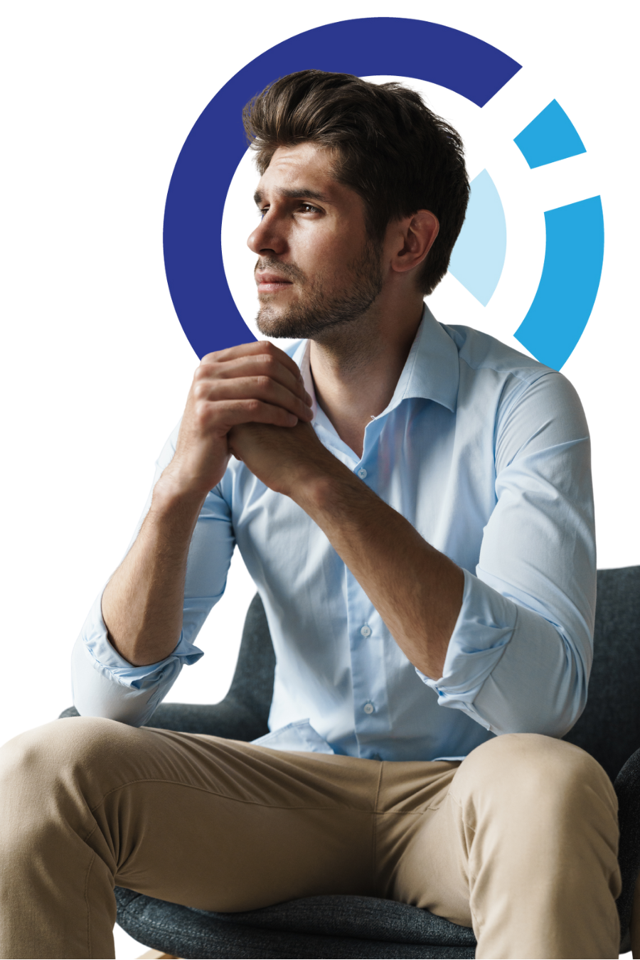 a man who wants to attend in anger management therapy a man participating in an anger management therapy online