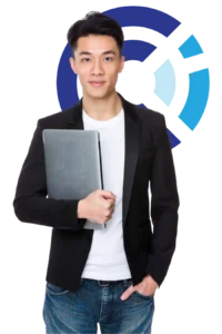 A man looking calm, sober, and hopeful after completing a substance use education or therapy program