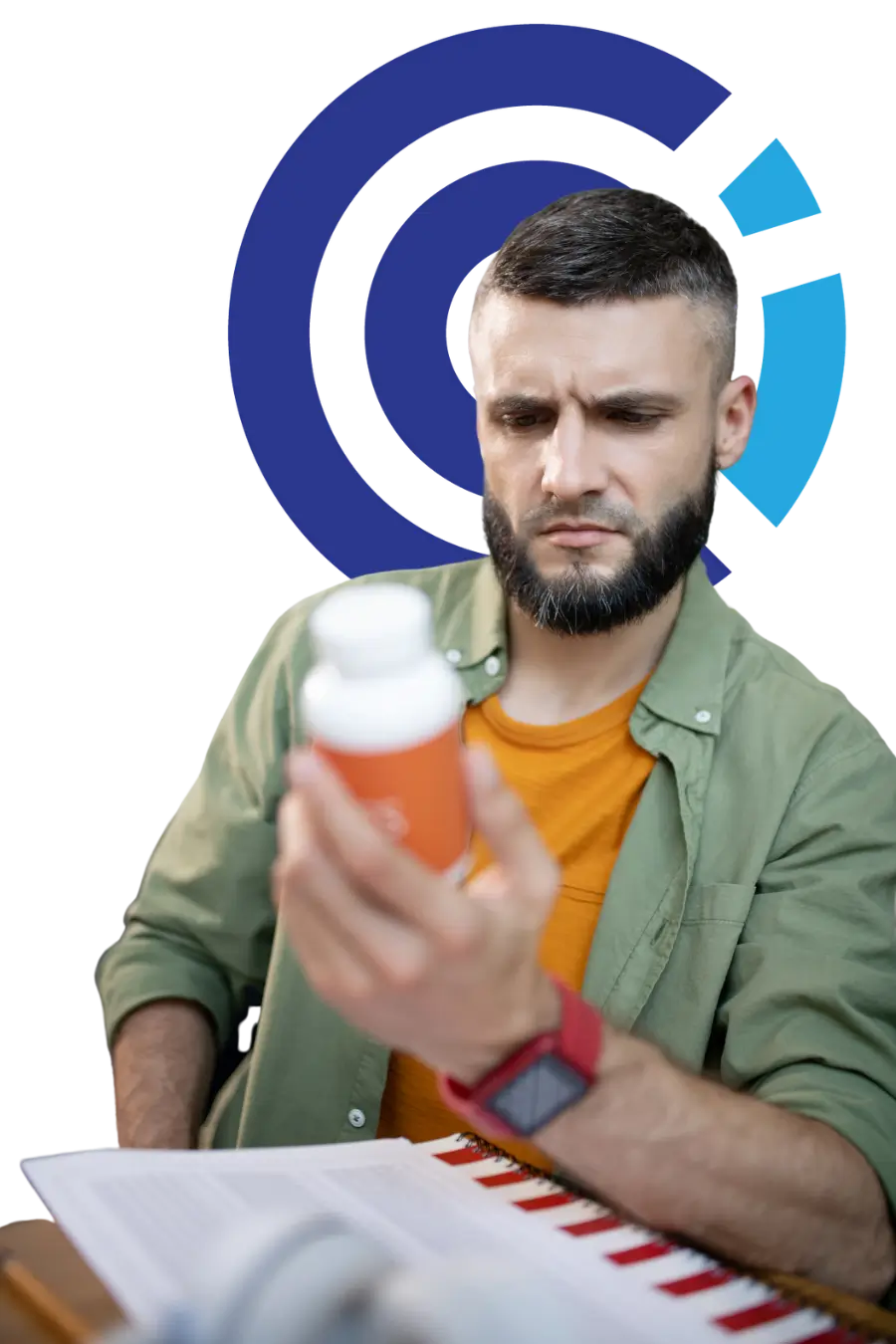 client in his first day of alcohol and substance abuse course online session Person logging into secure portal to begin alcohol and substance abuse course online