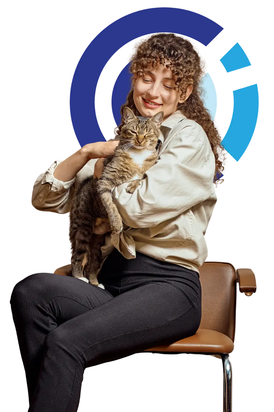 woman successfully completed the animal abuse course Woman receiving support and direction from a counselor in the misconduct prevention track