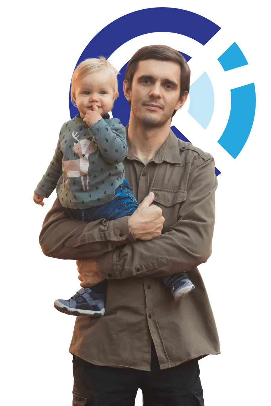 Autumn portrait of caring dads with little son in fall forest Parents improving communication through a co-parenting program.