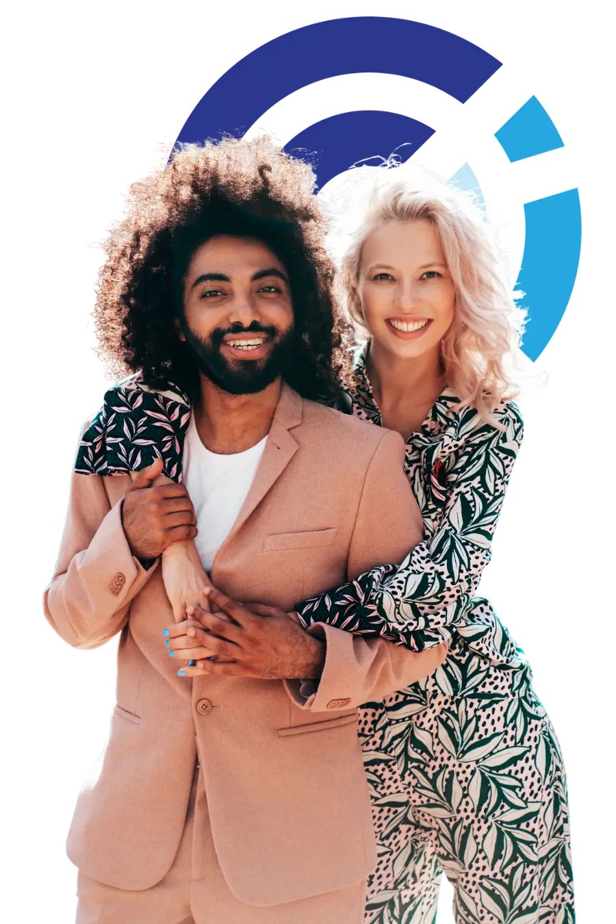 Beautiful woman and her boyfriend promoting sexual boundaries class