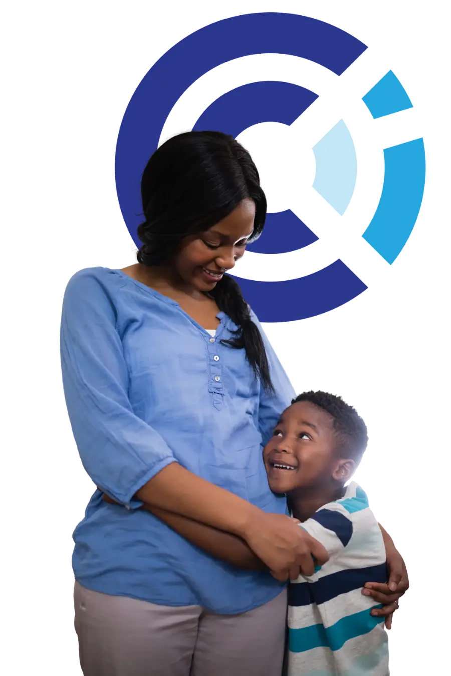 Mother and son embracing at home after co parenting courses