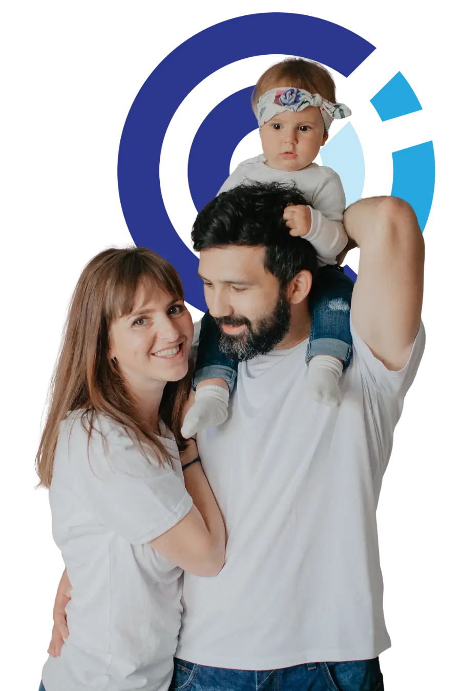 Parenting together as a family Loving family spending time together, symbolizing parenting together