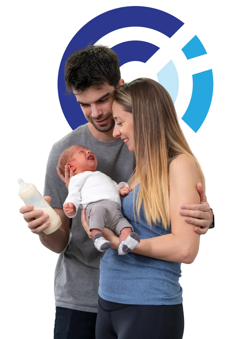 Parents bottle feeding newborn, Parenting with Purpose Parents guided by co parenting programs