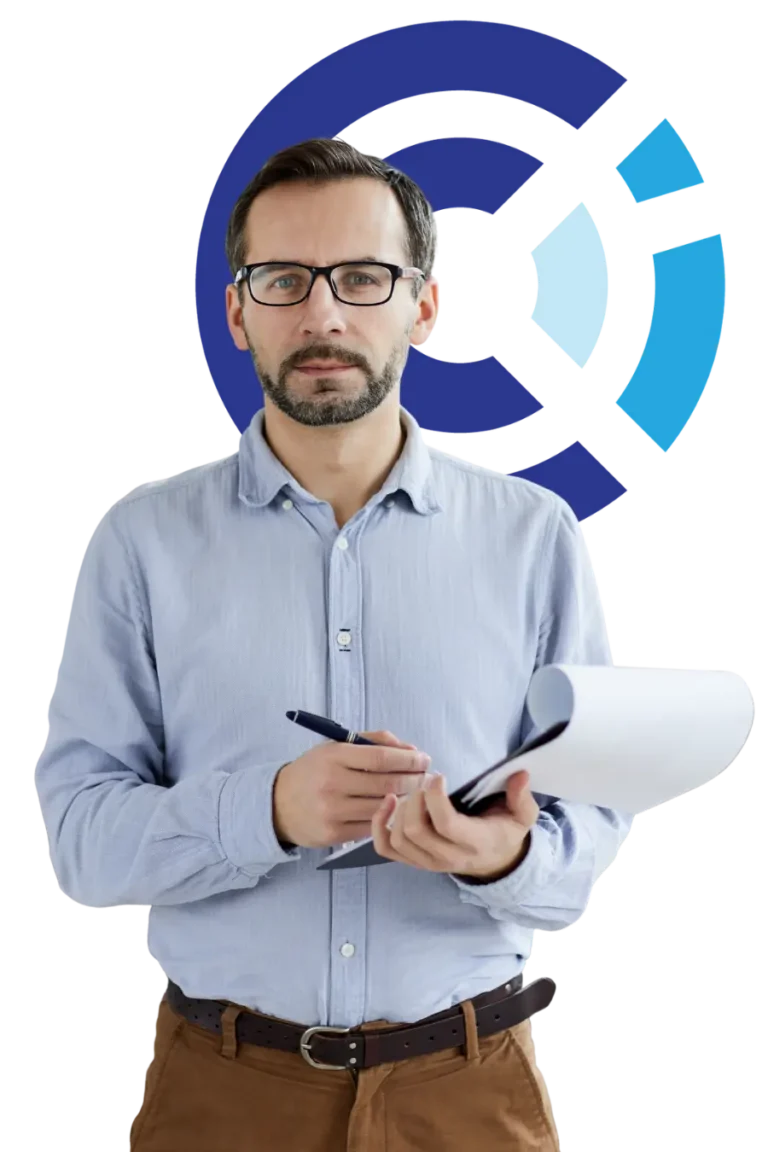 Licensed mental health therapist preparing notes for a court-related evaluation