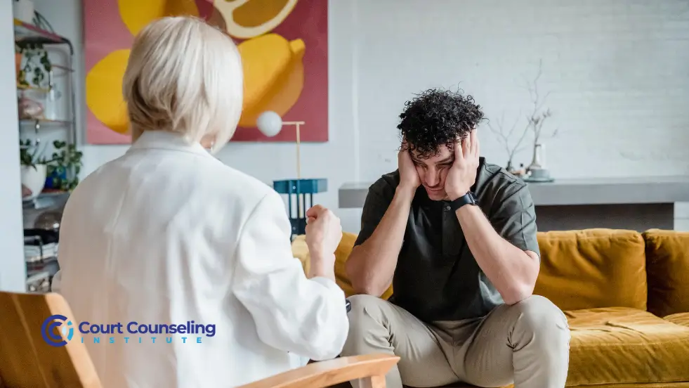 Client receiving guidance and support through effective counseling connections.