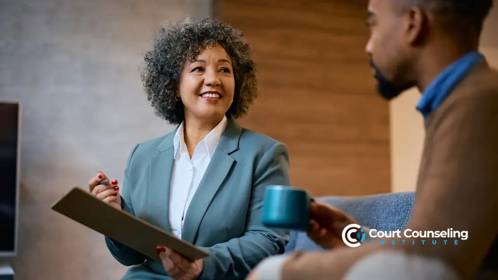 Client finding balance and strength during life transformation counseling.