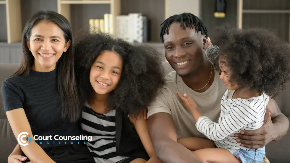 Family engaging in therapy activities that strengthen bonds with family counseling.
