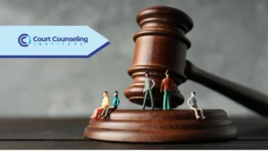 Court hammer symbolizing legal consequences of drug abuse.