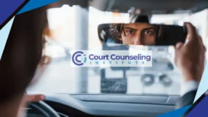 Driver with counselor improving dangerous driving habits.