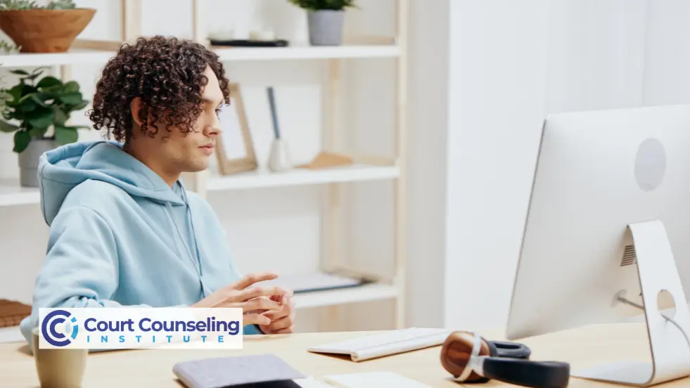 Man attending a counseling session, engaged and reflecting on long-term therapy goals.
