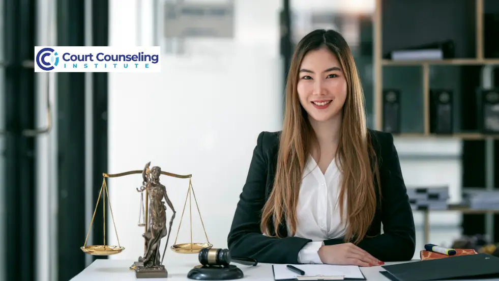 Lawyer and counselor providing guidance for court supervision