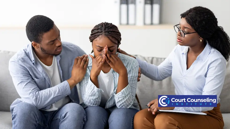 Lawyer and counselor providing guidance for court supervision