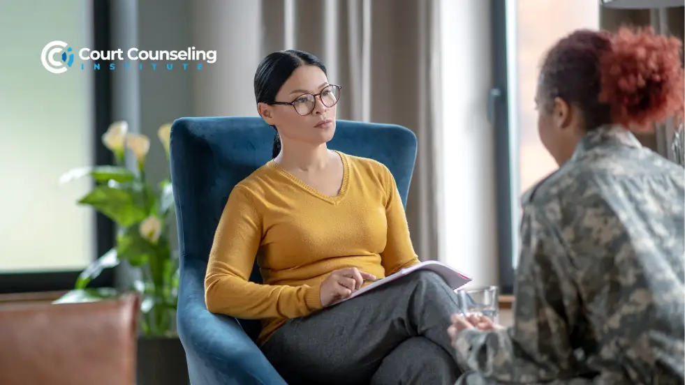 Lawyer and counselor providing guidance for court supervision