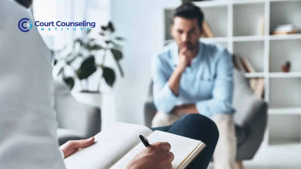 Lawyer and counselor providing guidance for court supervision