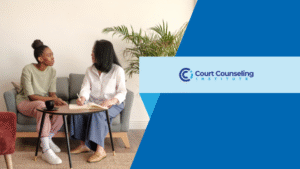 Client attending a follow-up session through CCI’s online counseling services.