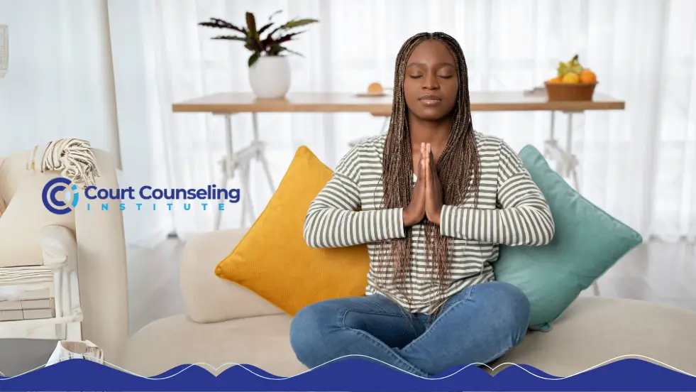 Individual reflecting in a calm environment to stay focused on therapy goals.